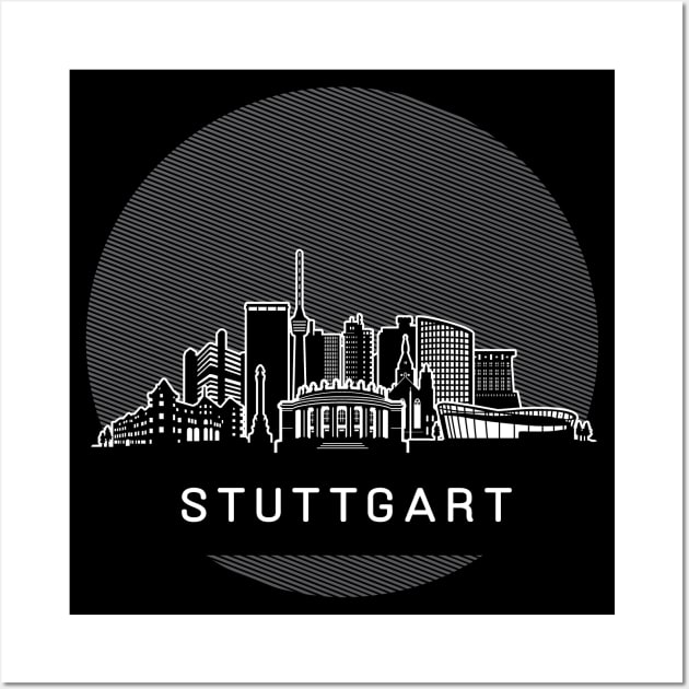 Stuttgart Germany Skyline Wall Art by travel2xplanet